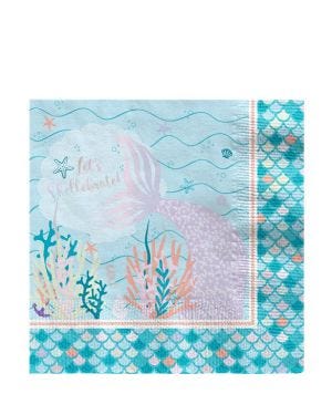Mermaid Tales Paper Napkins - 33cm (16pk)