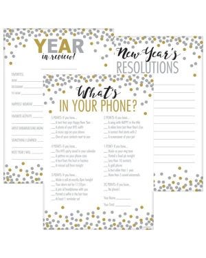 New Year&#039;s Eve Party Games Sheets (60pk)