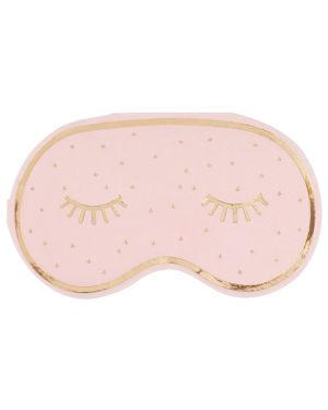 Pamper Party Pink Eye Mask Shaped Napkins - 16cm (16pk)