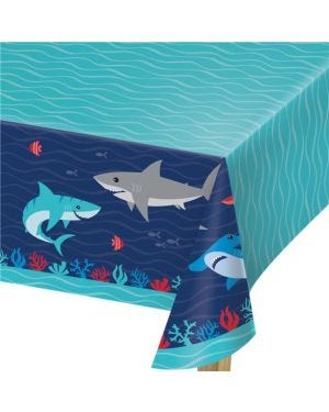 Shark Party Paper Table Cover - 1.37m x 2.59m