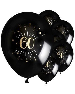 Sparkling Gold 60th Balloon - 11&quot; Latex (6pk)