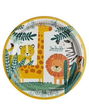 Get Wild Safari Paper Plates - 23cm (8pk)