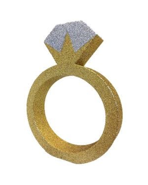 Glitter Engagement Ring Table Decoration
