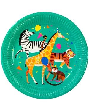 Party Animals Paper Plates - 23cm (8pk)