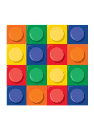 Block Party Paper Napkins - 33cm (16pk)