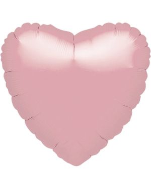 Metallic Pearl Pastel Pink Heart Balloon - 18&#039;&#039; Foil
