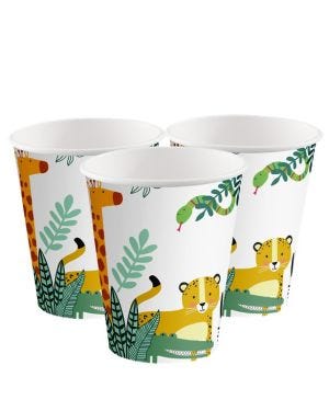 Get Wild Safari Party Paper Cups - 250ml (8pk)