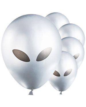 Alien Balloons - 12&quot; Latex (5pk)