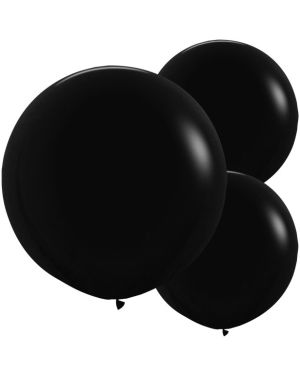 Black Balloons - 24&quot; Latex (3pk)