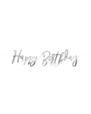 Happy Birthday Silver Banner - 0.6m