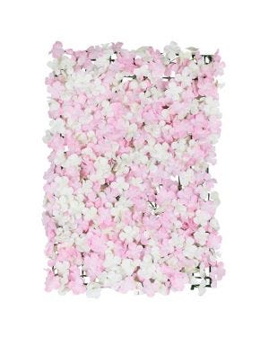 Pink &amp; White Flower Wall Backdrop Tile - 60cm x 40cm