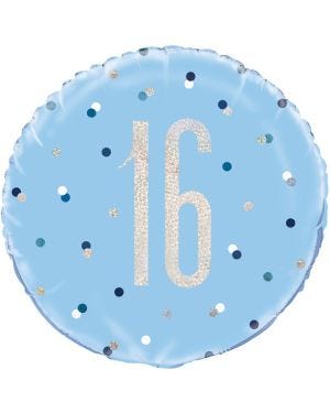 Blue 16th Birthday Foil Balloon - 18&quot;
