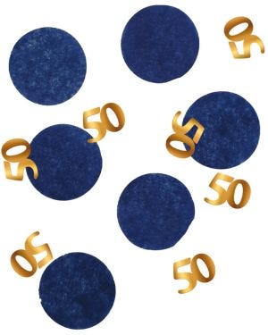 Navy &amp; Gold 50 Confetti (25g)