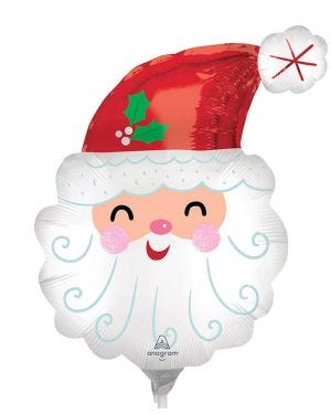Smiley Santa Head Mini Air-fill (Uninflated)